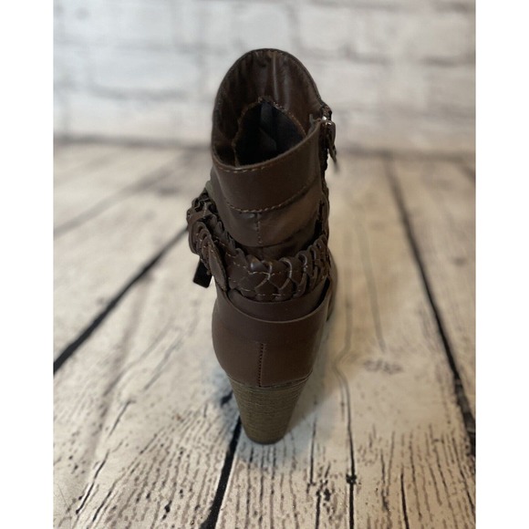 NWOB‎ Relativity Brown Braided Booties Size 6 With 3” Heel - Picture 7 of 10